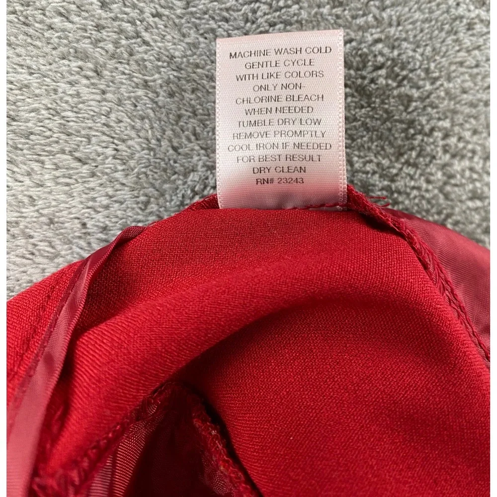 New York & Company Stretch Red Dress Pants Womens 12 Straight Leg Workwear
